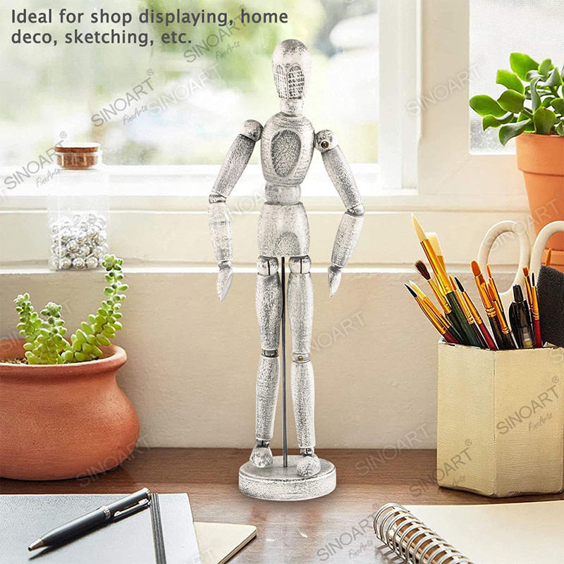 Wooden Archaistic Finish Human Artists Figure Jointed Mannequin for Drawing Sketching Manikin