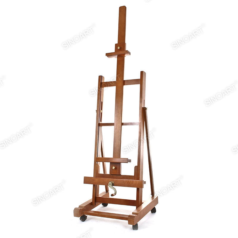70x79x271(326)cm Heavy Duty Large Adjustable H-Frame Studio Easel with Artist Storage Tray Wooden Easel