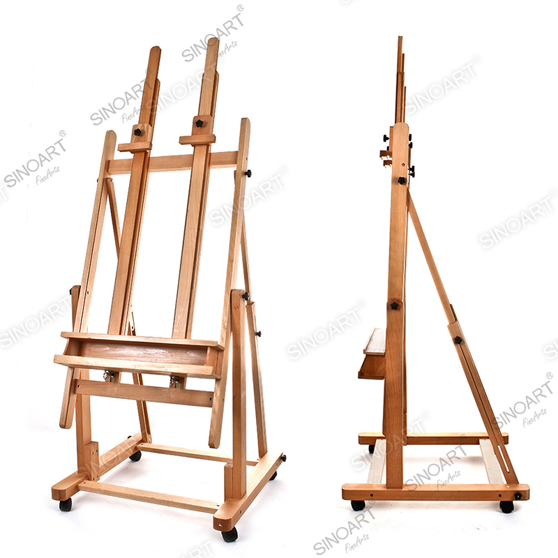 Art Supply Wood Studio Artist Adjustable H-Frame Easel-Easel & Stretch  Canvas-Yiwu Xinyi Culture Products Co.,Ltd