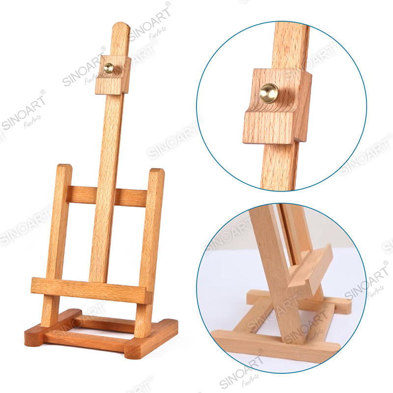 16x13.5x43cm Tabletop Display Stand A-Frame Portable Artist Tripod Wooden Easel 