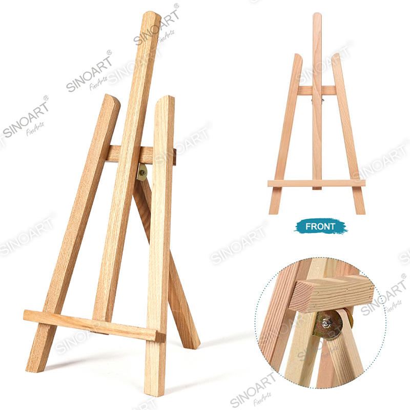 19x42cm Tabletop Display Stand A-Frame Portable Artist Tripod Wooden Easel 