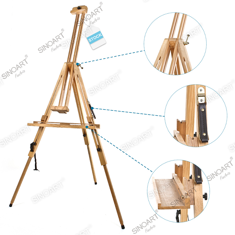 86x92(192)cm Artist Folding Sketch Portable Tripod with Storage Tray Wooden Easel