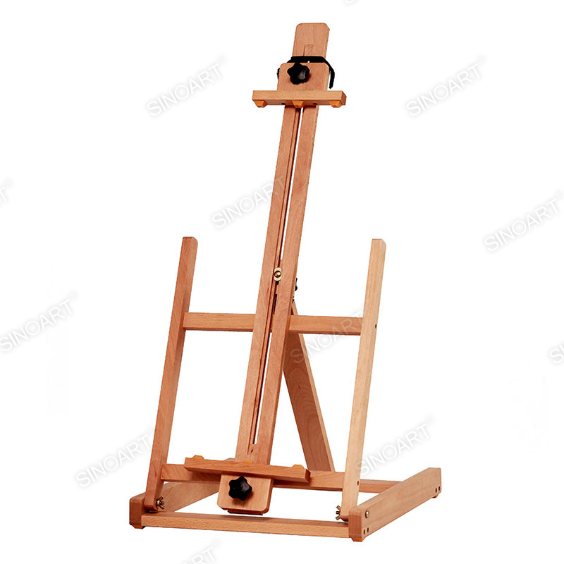 42x49x94cm Beech Wood Tabletop Easel H-Frame Studio Adjustable Display Portable Wooden Easel