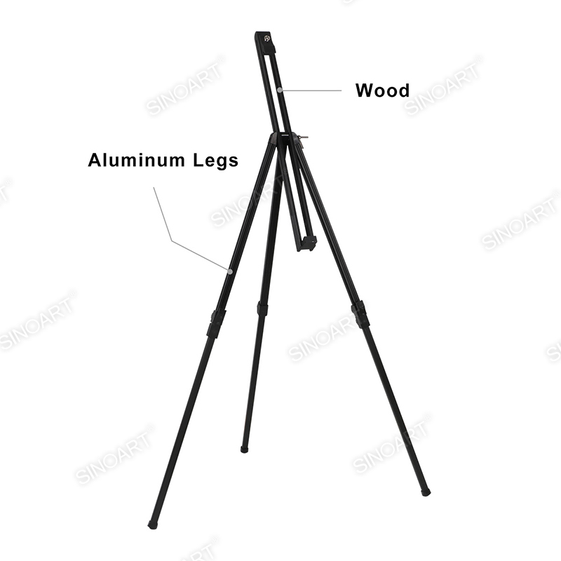92x84(185)cm Alu-Wood Artist Folding Sketch Portable Tripod Display Wooden Easel