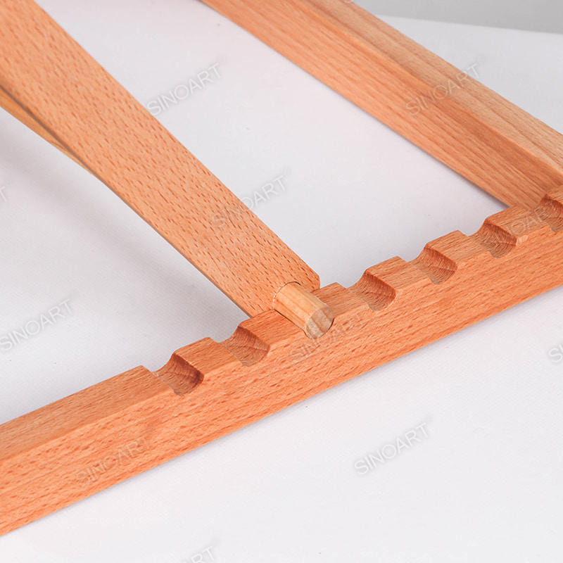 30.5x35x49(63)cm Beech Wood Tabletop Desk Easel H-Frame Studio Adjustable Wooden Easel
