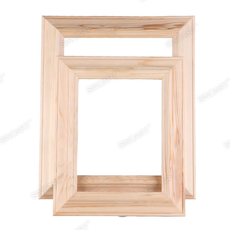 2x4.4cm Wooden Picture Canvas Frame Natural Eco Solid Wood for Wall Mounting Photo Frame	