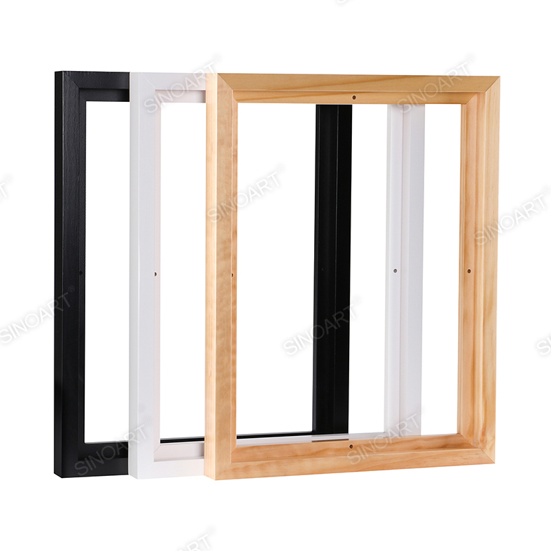 Wooden Floater Frame for Canvas Paintings Wood Panel Frame