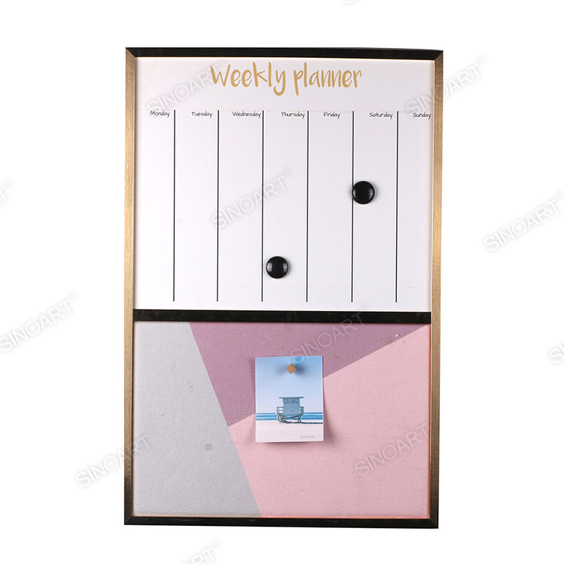 Wood Finish Frame Wall Mounted Note Board Frame