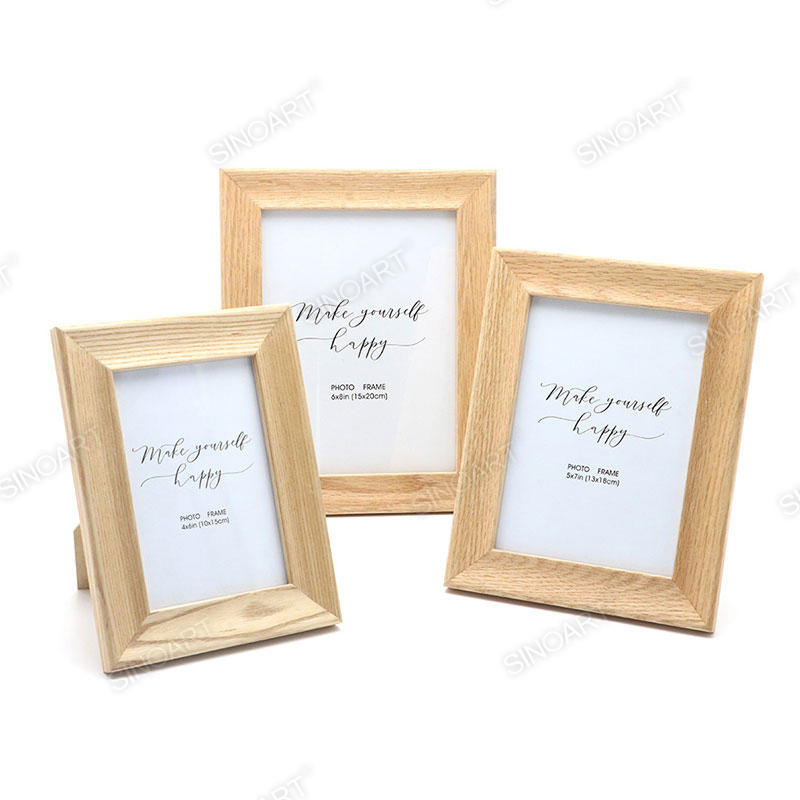Wood Finish Frame Wall Mounted with Easel Stand Picture Frame Photo Frame