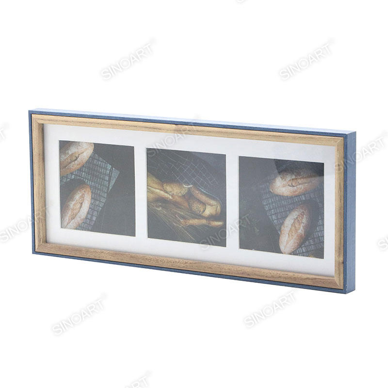 35.6x14.9x1.8cm Wood Finish Art Frame Wall Mounted Display Picture Photo Collage Frame