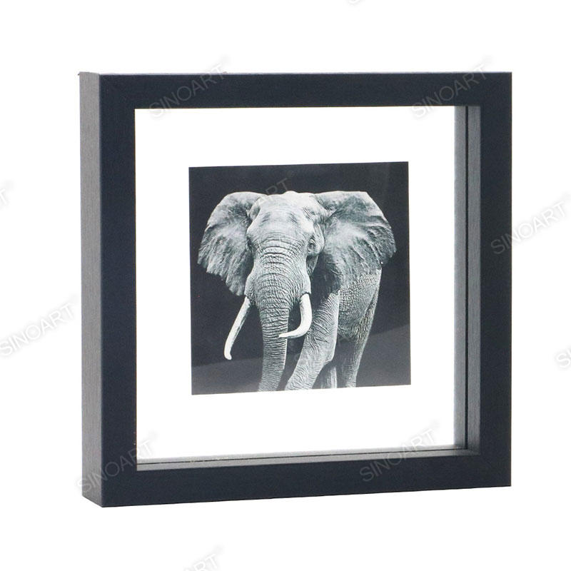 18x23x3.5cm Floating Wood Finish Art Frame Display Picture Photo Frame