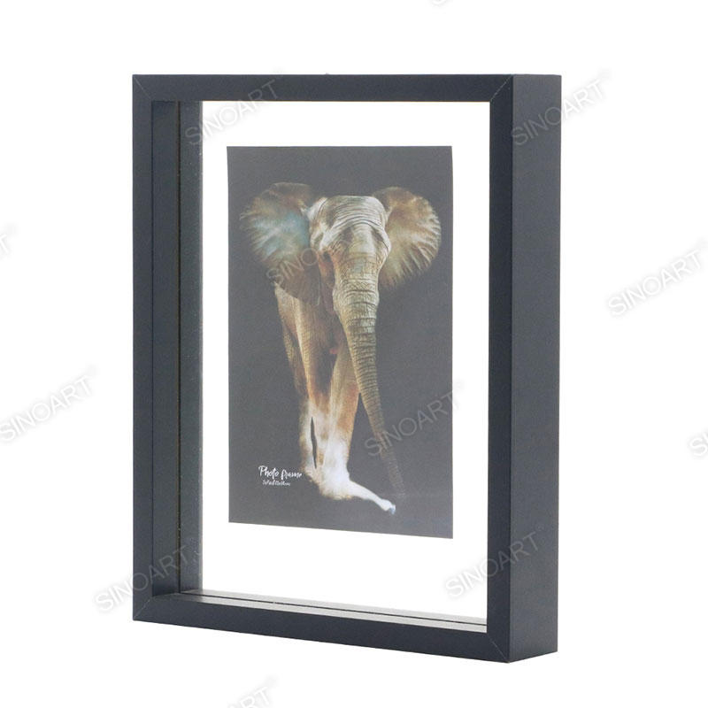21.5x26x4cm Floating Wood Finish Art Frame Display Picture Photo Frame