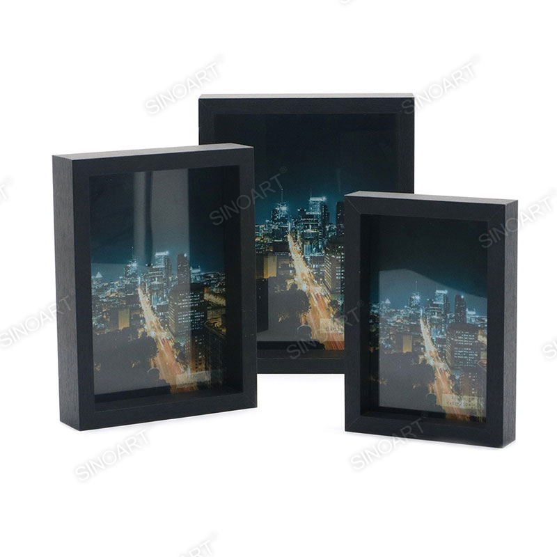 21.5x16.4x4.7cm Frame Set Wood Finish Art Frame Display Picture Photo Frame