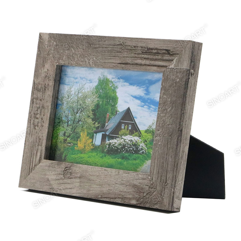 20x15x1.5cm Wood Finish Art Frame Wall Mounted with Easel Stand Display Picture Photo Frame