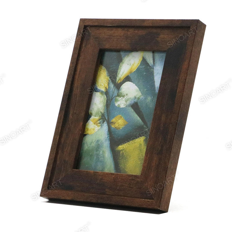 21x16x1.8cm Wood Finish Art Frame Wall Mounted with Easel Stand Display Picture Photo Frame