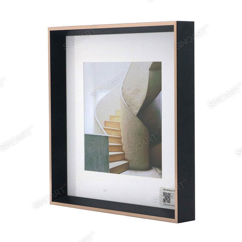 31.8x31.8x4cm Wood Finish Art Frame Wall Mounted with Easel Stand Display Picture Photo Frame