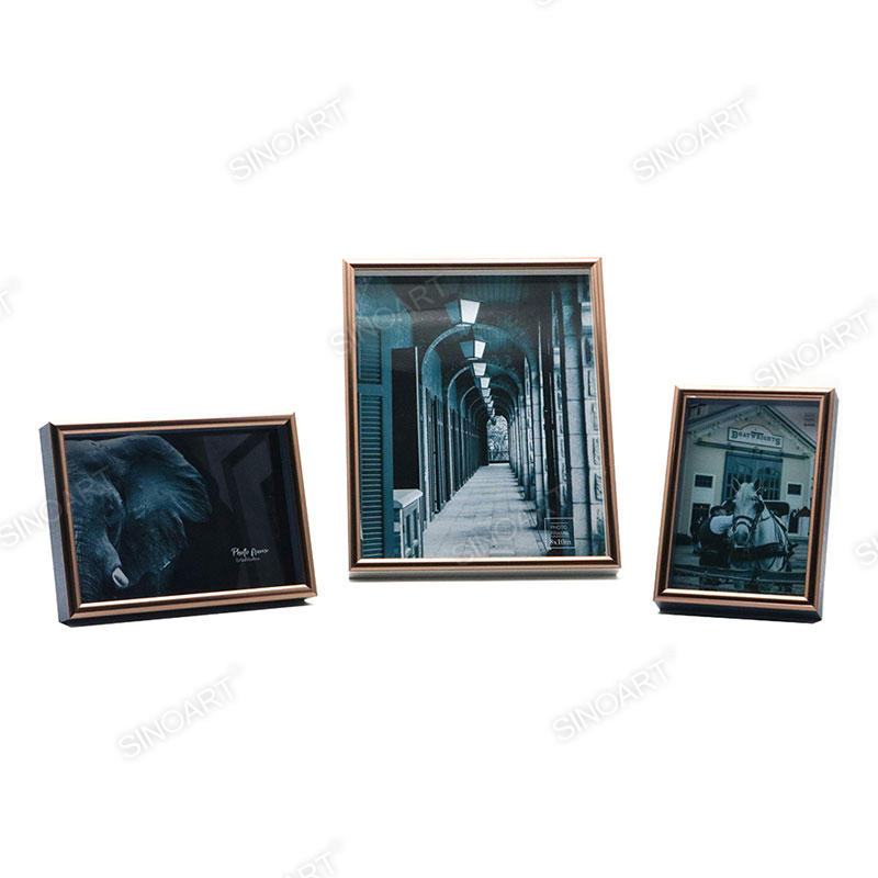 2.5cm Thickness Wood Finish Art Frame Wall Mounted with Easel Stand Display Picture Photo Frame