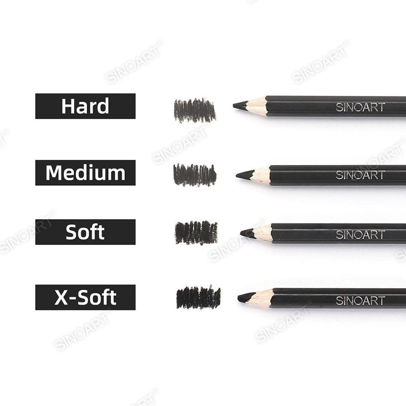 Charcoal Pencil X-Soft, Soft, Medium, Hard Drawing & Sketching
