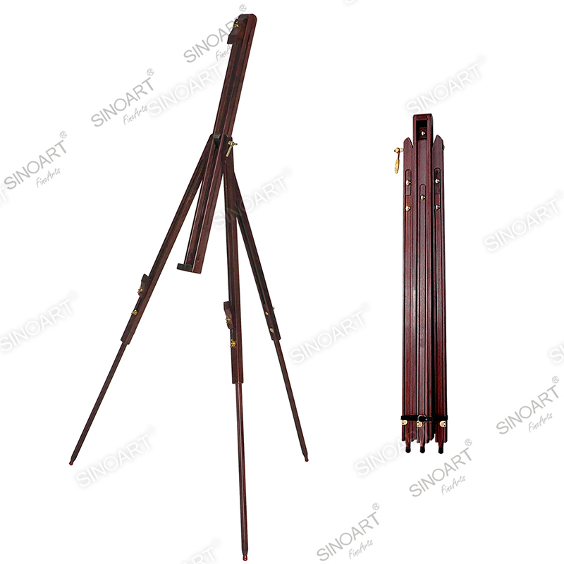 92x84(185)cm Antique Brown Mahogany Artist Sketch Box Table Desktop Portable Wooden Easel