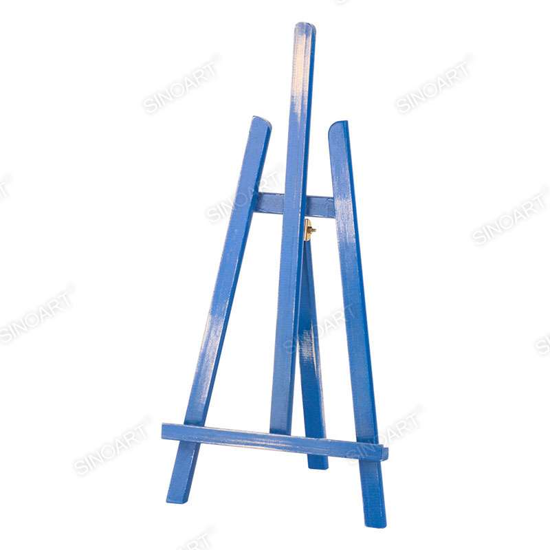 19x41cm Denim Blue Tabletop Display Stand A-Frame Portable Tripod Wooden Easel 