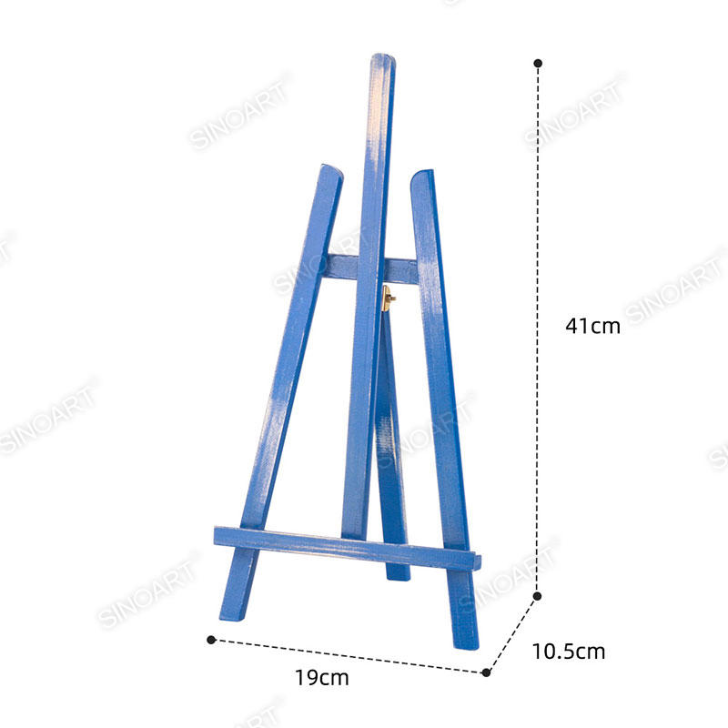 19x41cm Denim Blue Tabletop Display Stand A-Frame Portable Tripod Wooden Easel 