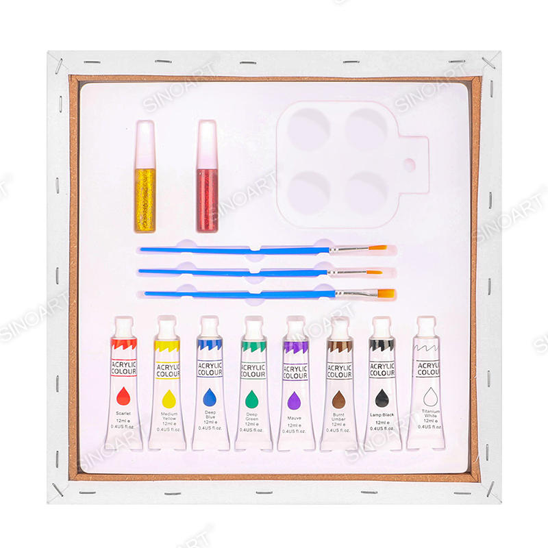 Pre-printed Stretched Canvas Painting Set, Art Set