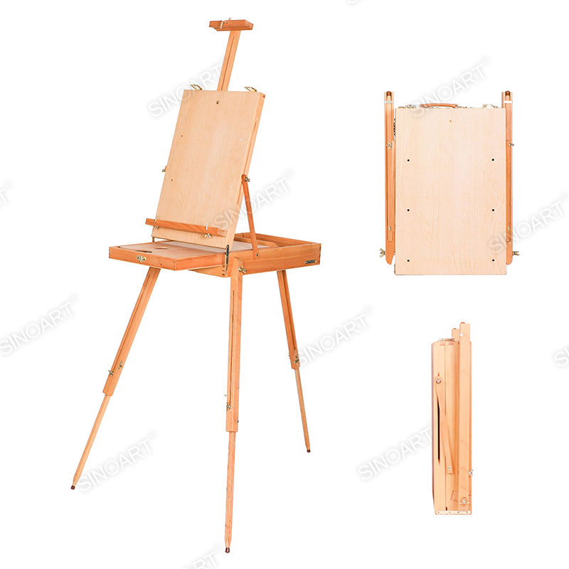 178cm Height Wooden Large French Field Studio Sketch Box Easel 