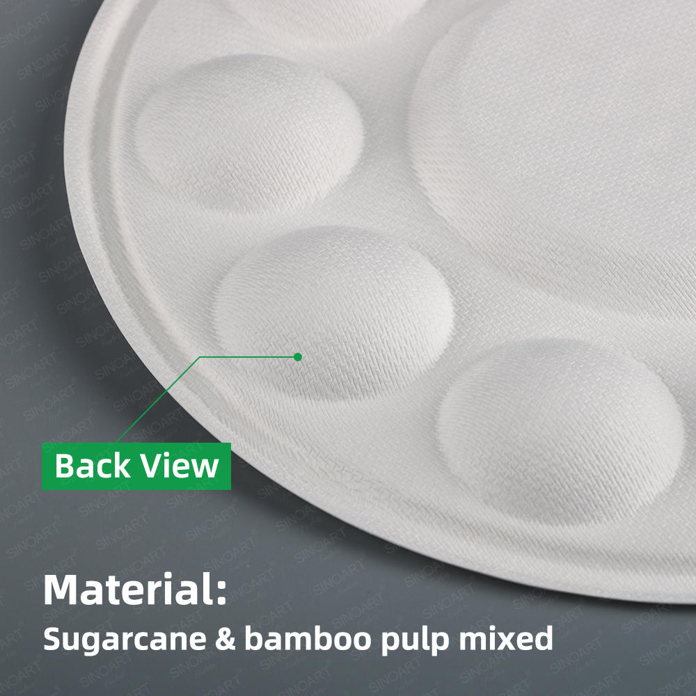 Round biodegradable disposable paint palette