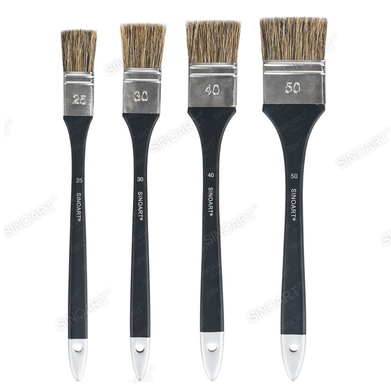 Artist Wide Hog Bristle – Long Handle Acrylic Paint Brushes