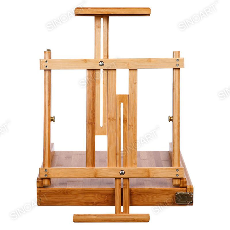 Portable bamboo Sketchbox Easel with Storage Drawer