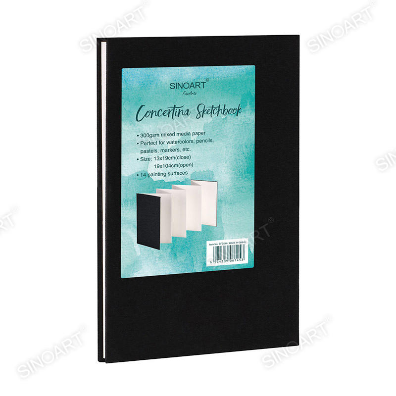 14 painting surfaces Concertina Sketchbook Watercolor Book 300gsm Artist Paper
