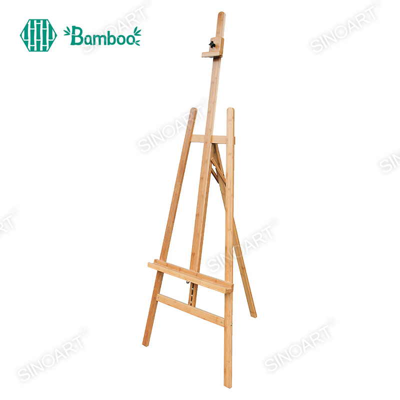 66x87x231cm Bamboo Artists Lyre Style Studio A-Frame Display Floor Stand Bamboo Easel