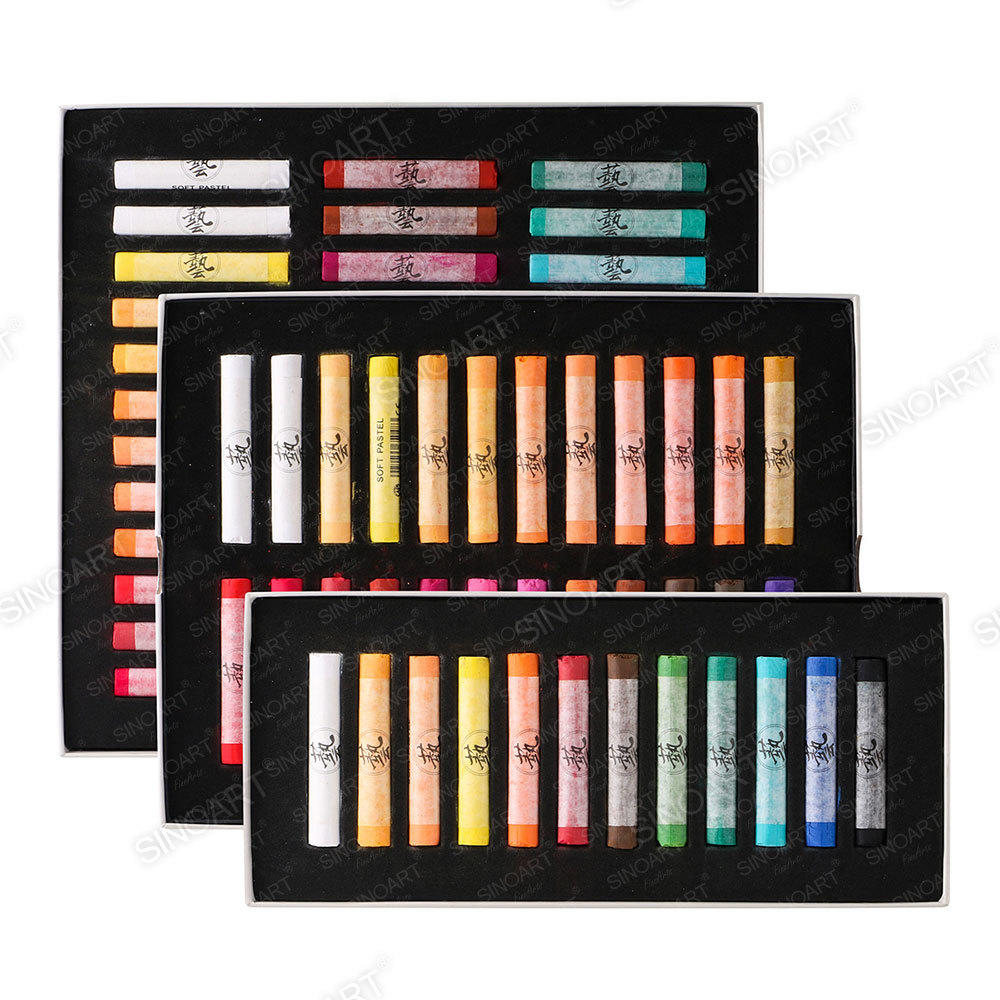 Hand-rolled round art pastels supplies fade-proof soft pastel paintings for sale